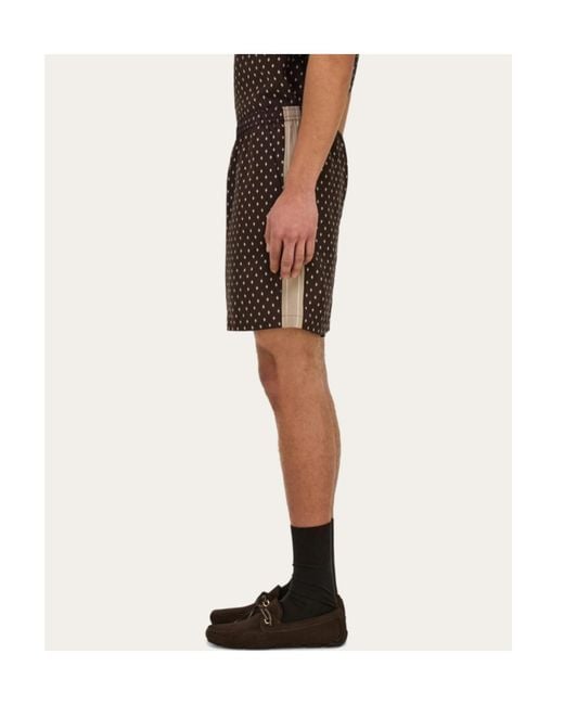 Ferragamo Multicolor Ferragamo Geometric Print Bermuda Shorts for men