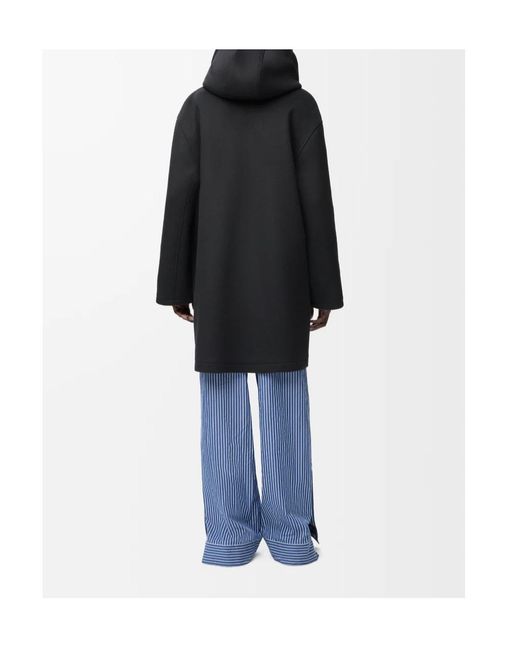 Loewe Black Hooded Coat for men
