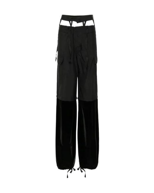 OTTOLINGER Black Raw-Cut Finish Trousers