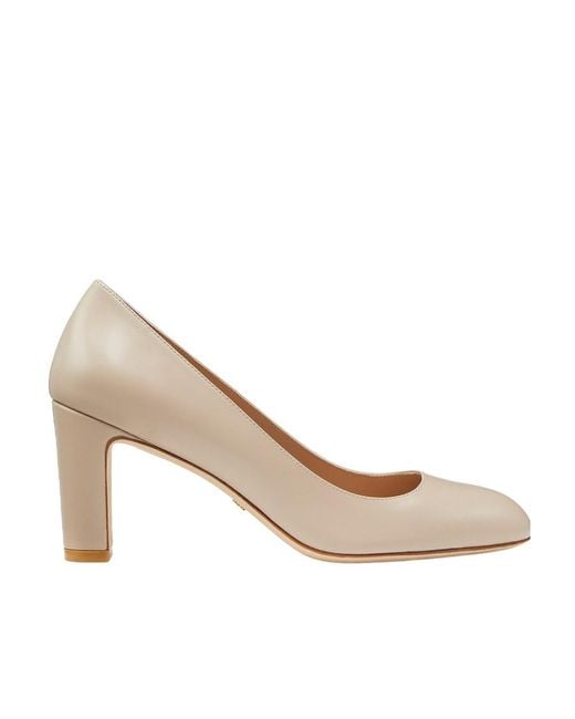 Stuart Weitzman White Logo High Heels