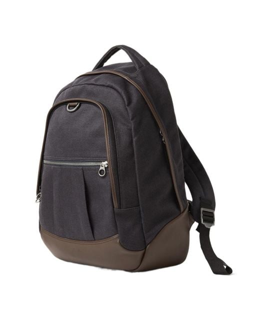 Loro Piana Black Pioneer Backpack Medium for men