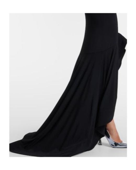 Stella McCartney Black Crêpe Jersey Gown