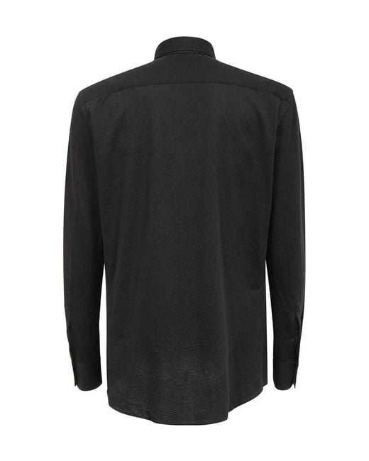 Zegna Black Long-Sleeved Shirt for men