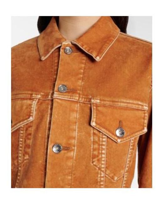 Rabanne Orange Single-Breasted Denim Jacket