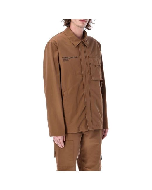 Helmut Lang Brown Long-Sleeved Casual Jacket for men