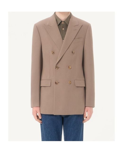 Valentino Brown Double-Breasted Blazer for men