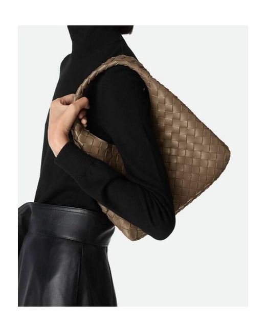 Bottega Veneta Brown Small Campana Shoulder Bag
