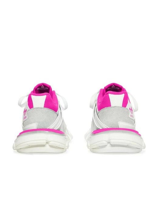 Balenciaga Pink X Adidas Track Forum Panelled Sneakers