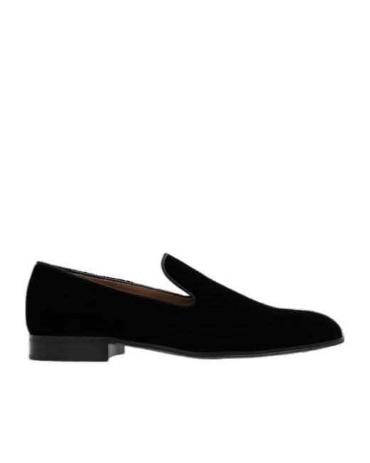 Gianvito Rossi Black Jean Round Toe Loafers for men