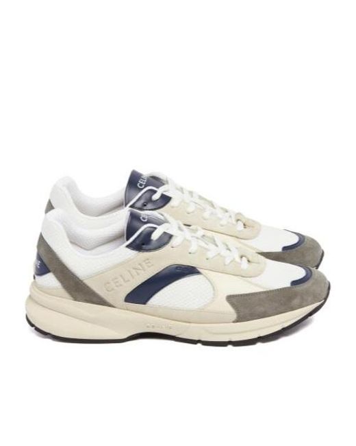 Céline White Lace Up Sneakers for men