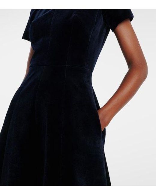 Emilia Wickstead Black Malinda Cotton Velvet Gown
