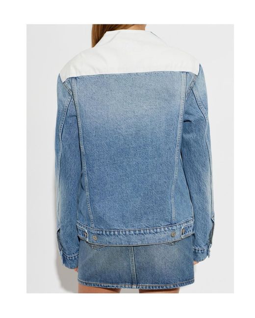 MM6 by Maison Margiela Blue Long-Sleeve Denim Jacket