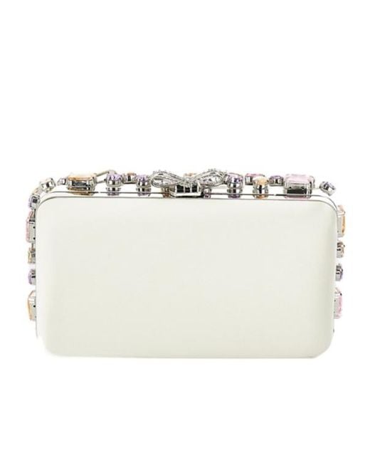 Self-Portrait White Crystal Shoulder Bag
