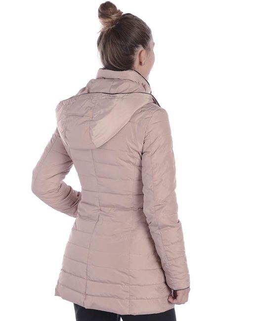 Armani Jeans Pink Logo Hooded Down Jacket