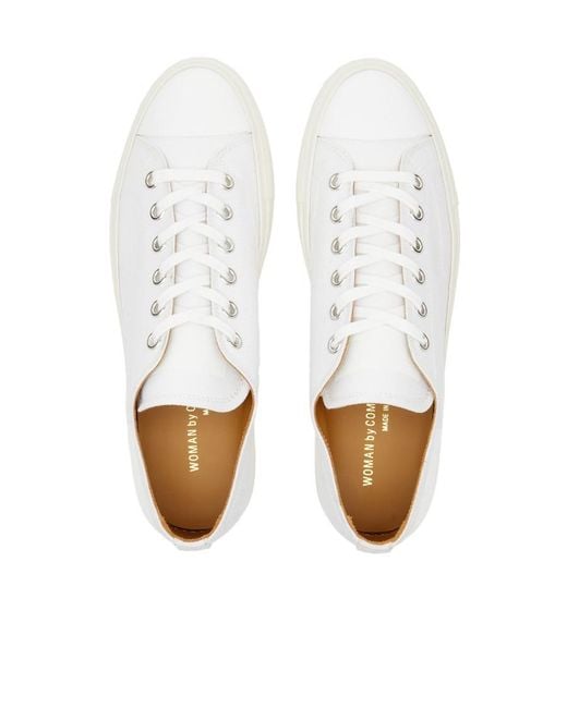 Common Projects White Logo-Lacing Low-Cut Casual Sneakers