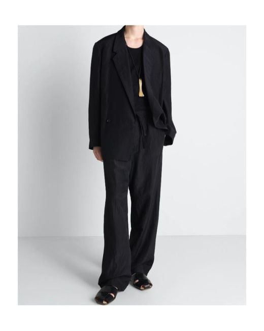 Lemaire Black Oversized Long Sleeved Blazer for men