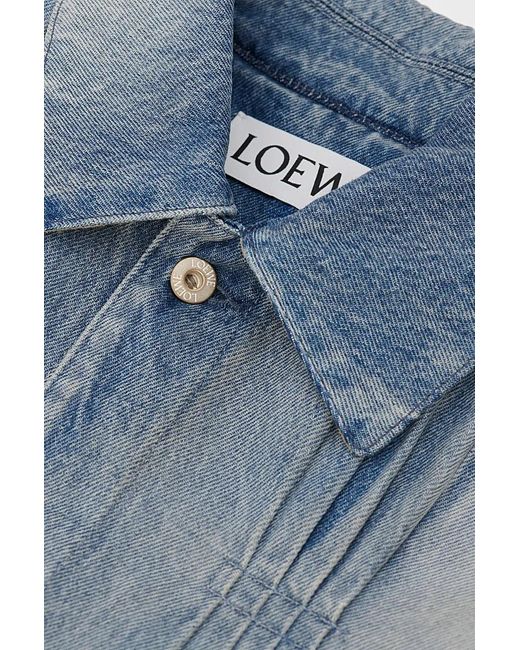 Loewe Blue Two-Toned Button-Up Jacket for men