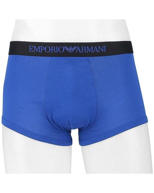 Emporio Armani Blue Three-Piece Set Of Logo Underwear for men