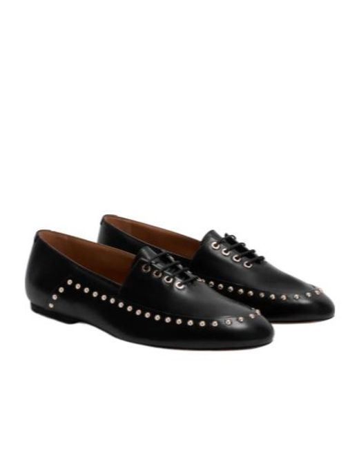Jil Sander Black Elyss Studded Flat Shoes