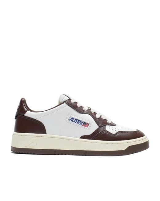 Autry White Medalist Low Bicolor Sneakers for men