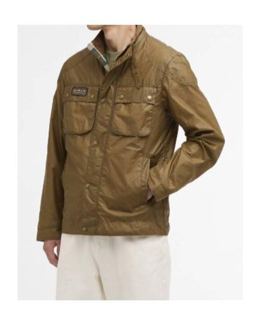 Barbour Green Merton Logo-Patch Jacket for men