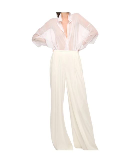 Norma Kamali White Oversized Nk Bodysuit
