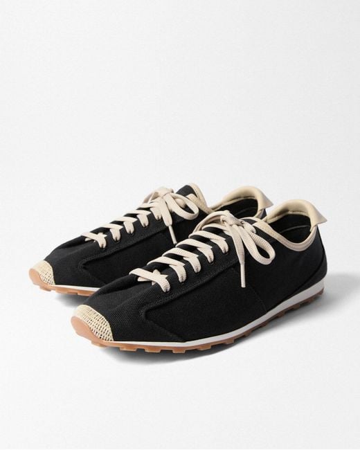 Jacquemus Blue Lace-Up Canvas Sneakers