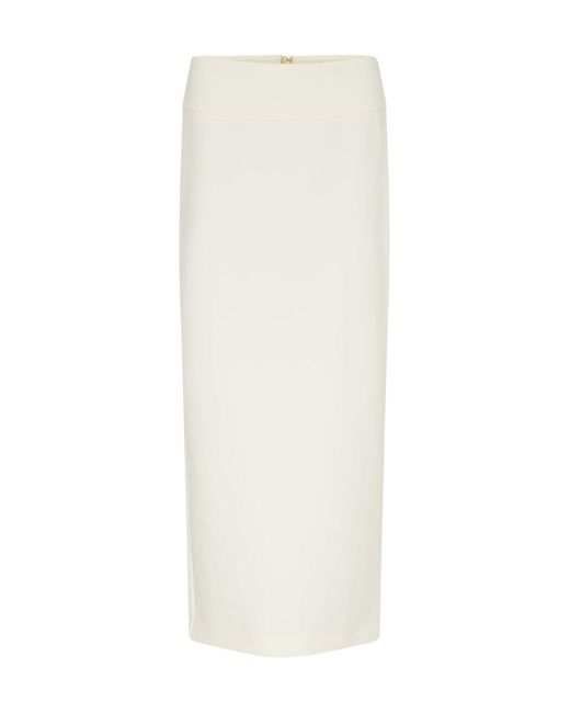 Max Mara White Zippered Skirt