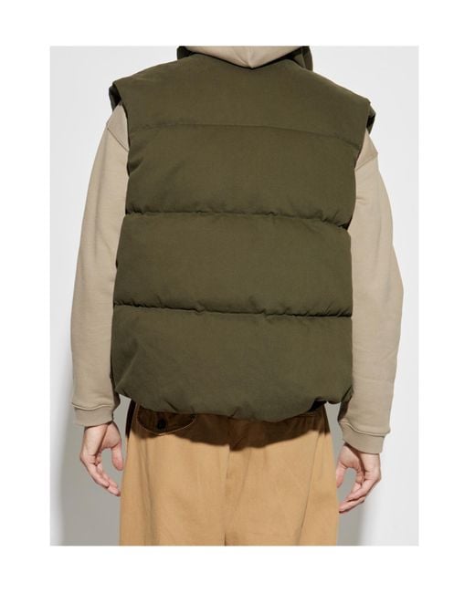 DSquared² Green Quilted Zipped Gilet for men