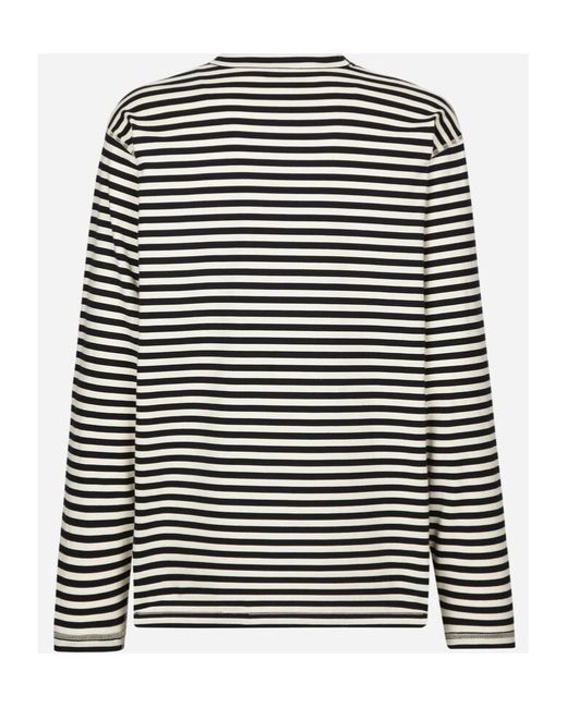 Dolce & Gabbana Black Striped Crewneck T-Shirt for men