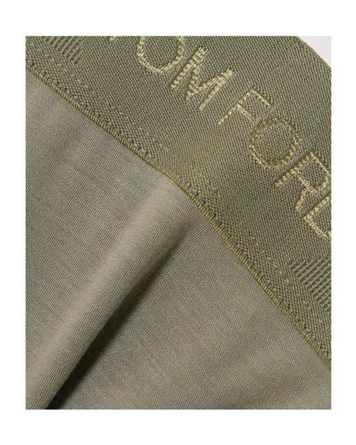 Tom Ford Natural Logo-Embroidered Thong