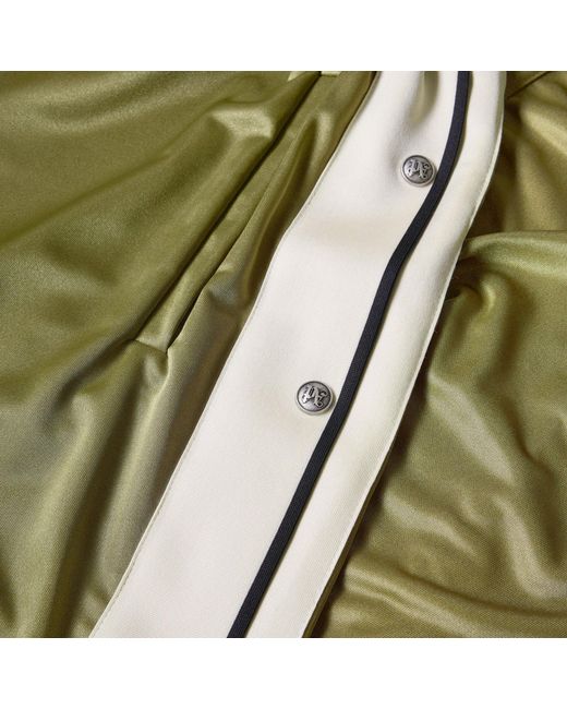 Palm Angels Green Solid Color Casual Pants for men