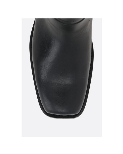 Paris Texas Black Square Toe Studded Ankle Boots