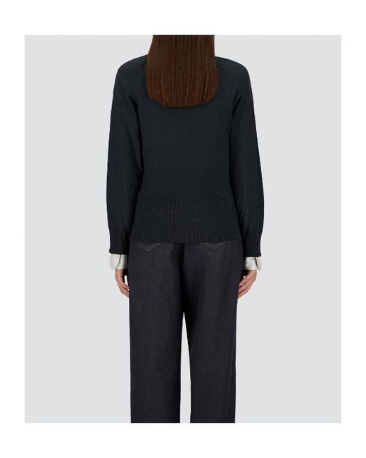 Herno Blue Sequinned Knitted Jumper