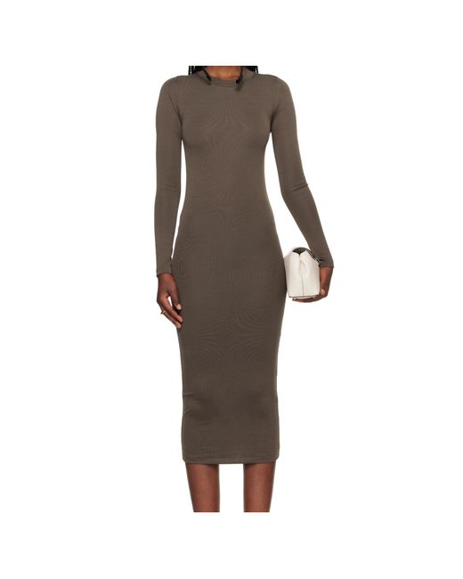 Fear Of God Brown Long Sleeve Fitted Dress