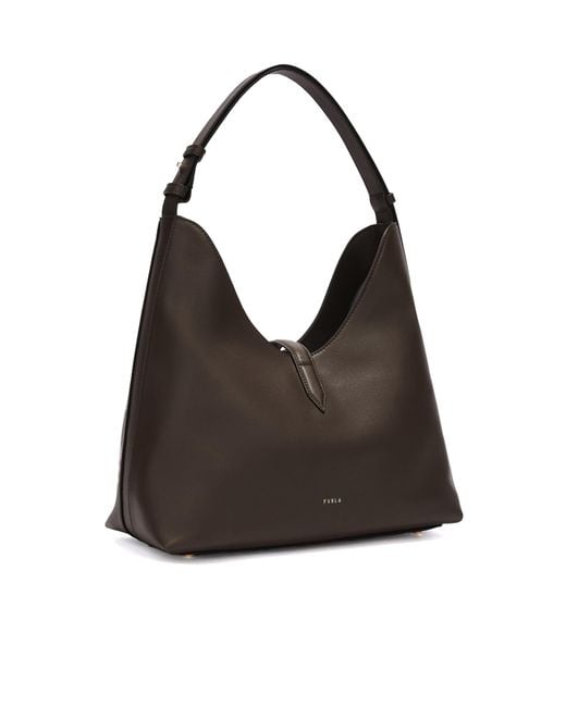 Furla Black Goccia Medium Hobo Bag