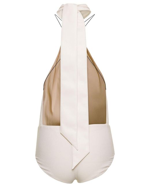 Philosophy Di Lorenzo Serafini White Halterneck Sleeveless Top