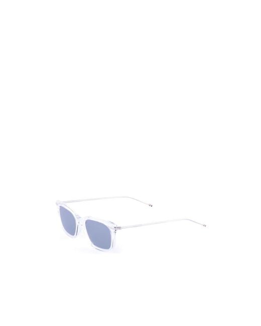 Thom Browne White Eyewear Square Frame Sunglasses for men
