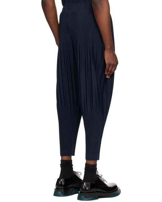 Homme Plissé Issey Miyake Blue Homme Plissé Issey Miyake Balloon Pants for men