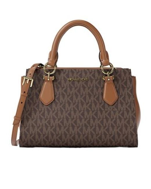 Michael Kors Brown Marilyn Small Signature Logo Messenger Bag
