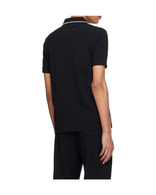 Craig Green Black X Fred Perry Collaboration Drawstring Polo Shirt for men