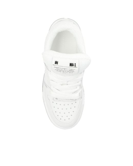 Amiri White Ma-1 Leather Sneakers