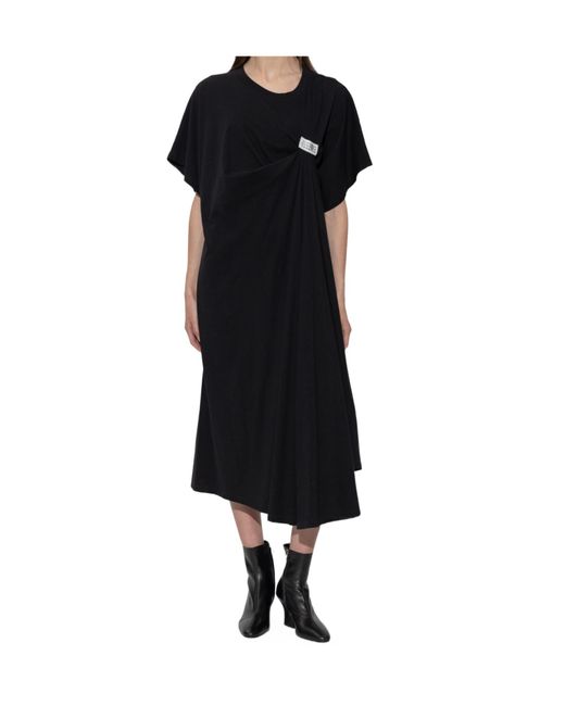 MM6 by Maison Margiela Black Logo Patch Dress