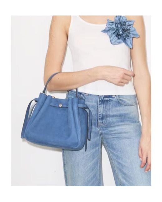 Tory Burch Blue Romy Bucket Bag