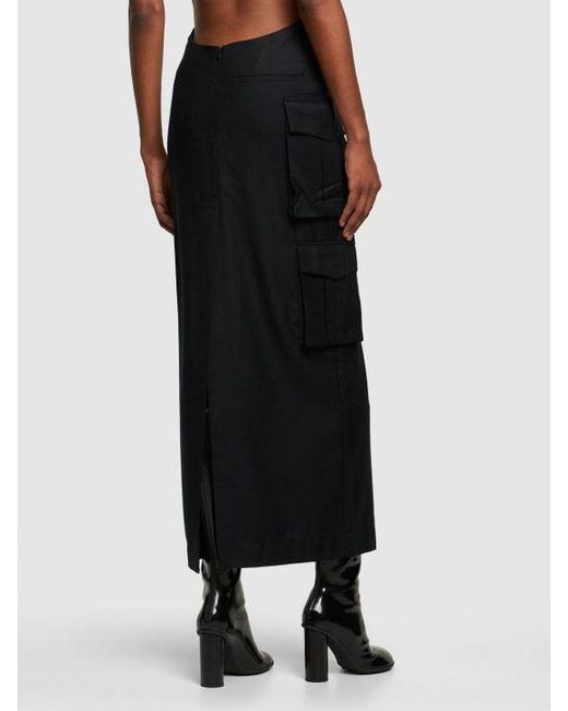 AYA MUSE Black A Mid-Length Half-Length Skirt