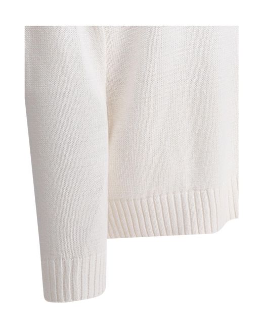 Polo Ralph Lauren White Crew Neck Knitted Sweater for men