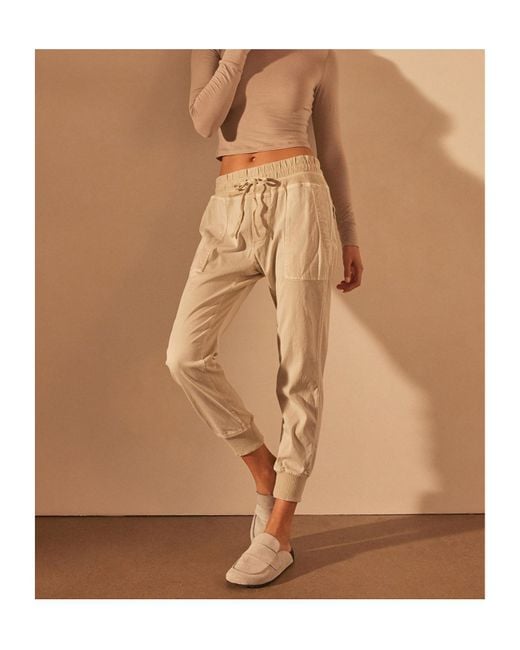 James Perse White Drawstring Waist Trousers