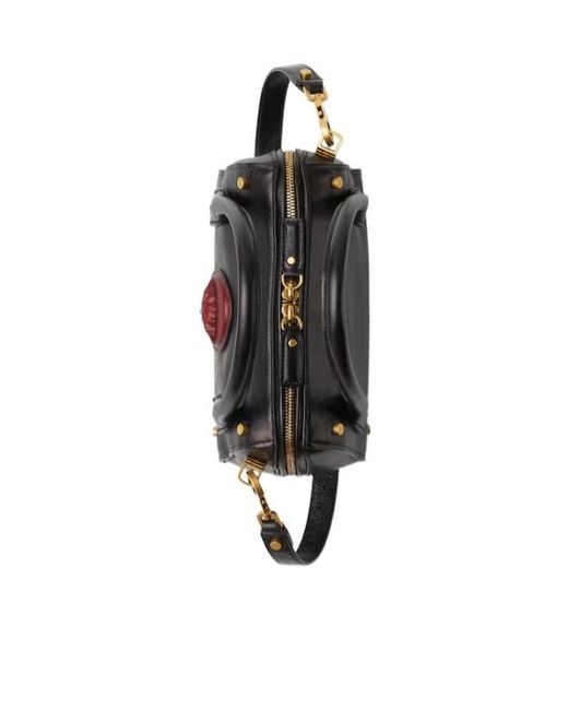 Versace Black Roomy Zipped Small Tote Bag