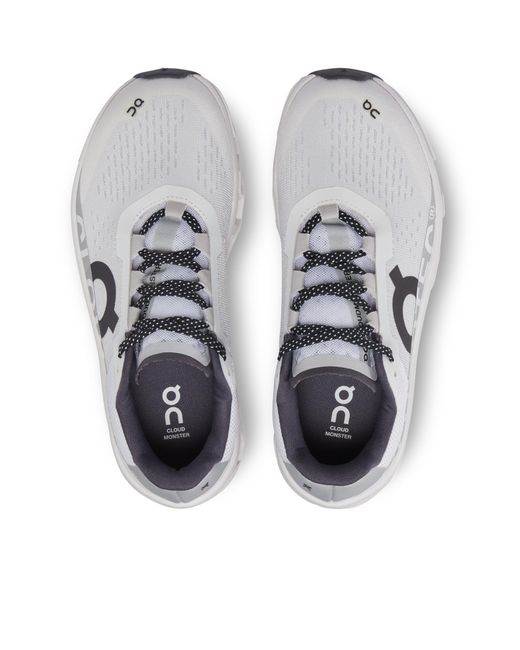 On Shoes White Cloudmonster Low-Top Sneakers
