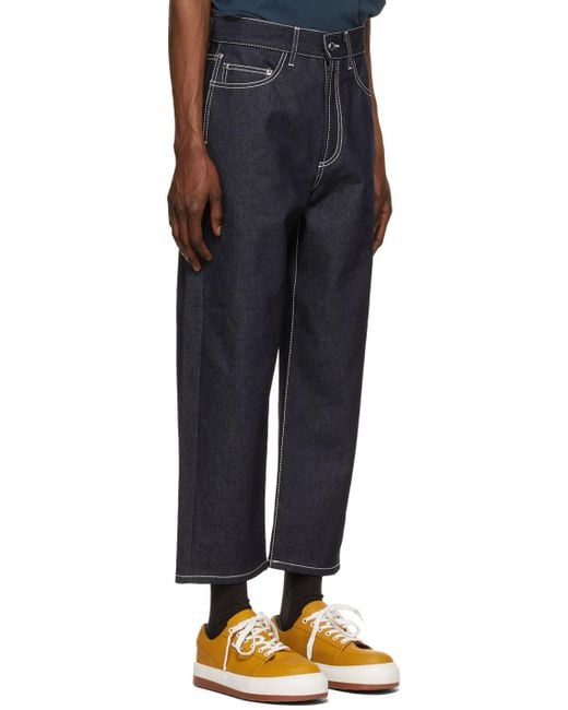 Sunnei Black Contrast Stitching Jeans